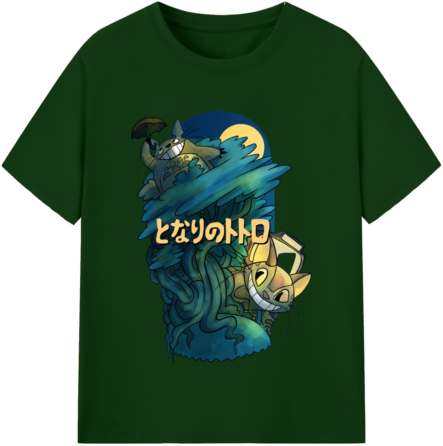 （画像用） となりのトトロ 草壁メイ 草壁サツキ My Neighbor Totoro Satsuki Kusakabe Mei Kusakabe 綿100％半袖Tシャツ（フロントプリント）